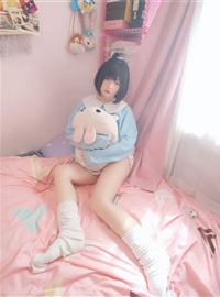 Kagura - No.63 light blue white socks(29)